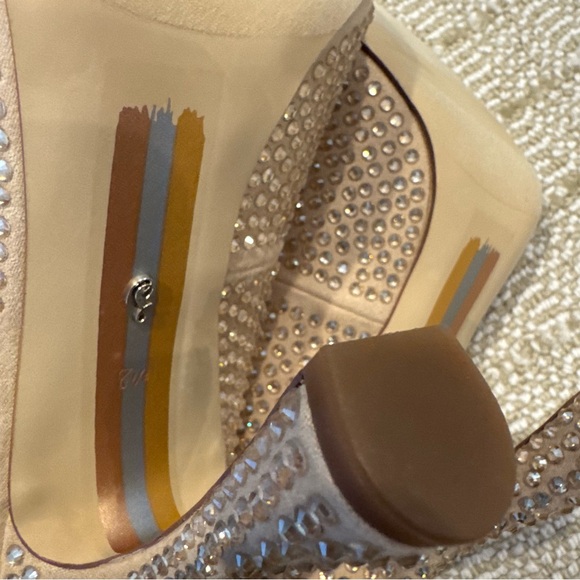 Like new! Sam Edelman Antonia Sesame Glitz Pointed Toe Slip On Fashion Pumps - Picture 9 of 10